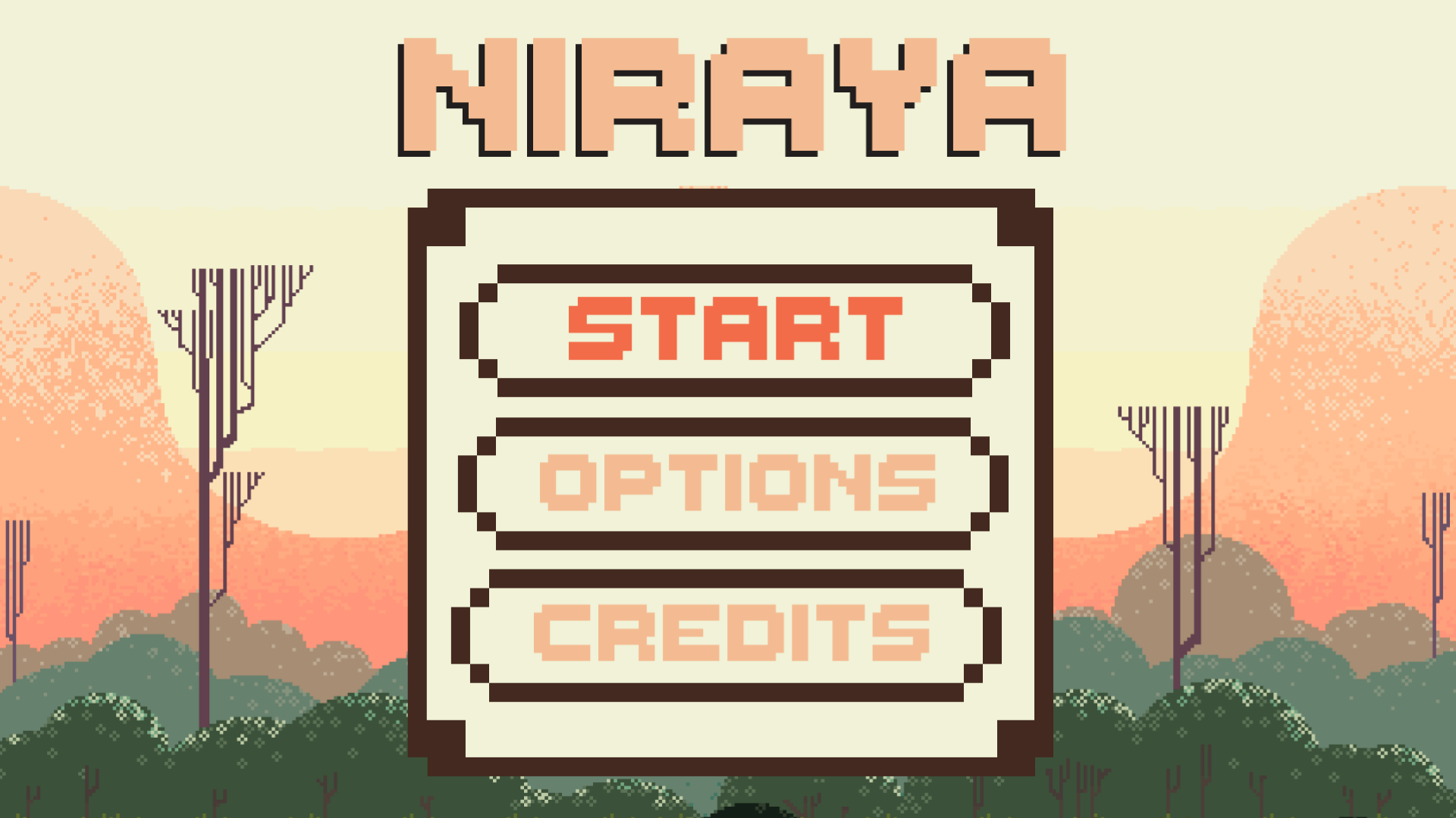 Title screen in Niraya